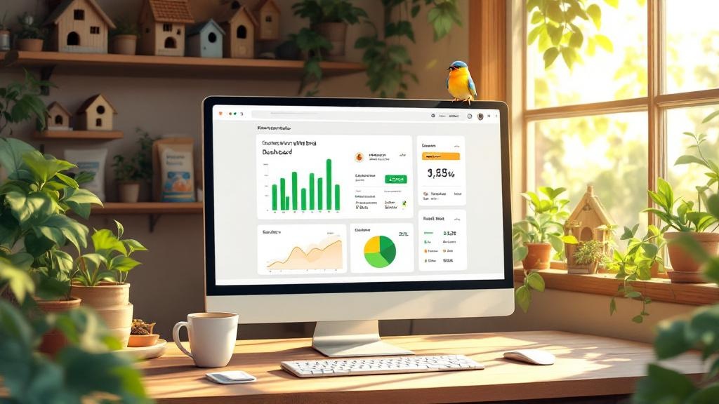 Axis command center dashboard in bird shop